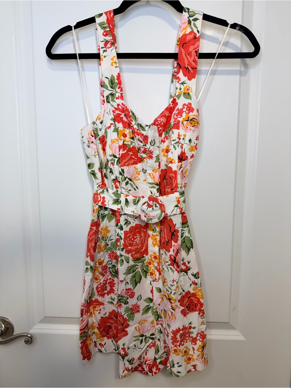 Mango Floral Romper with belt